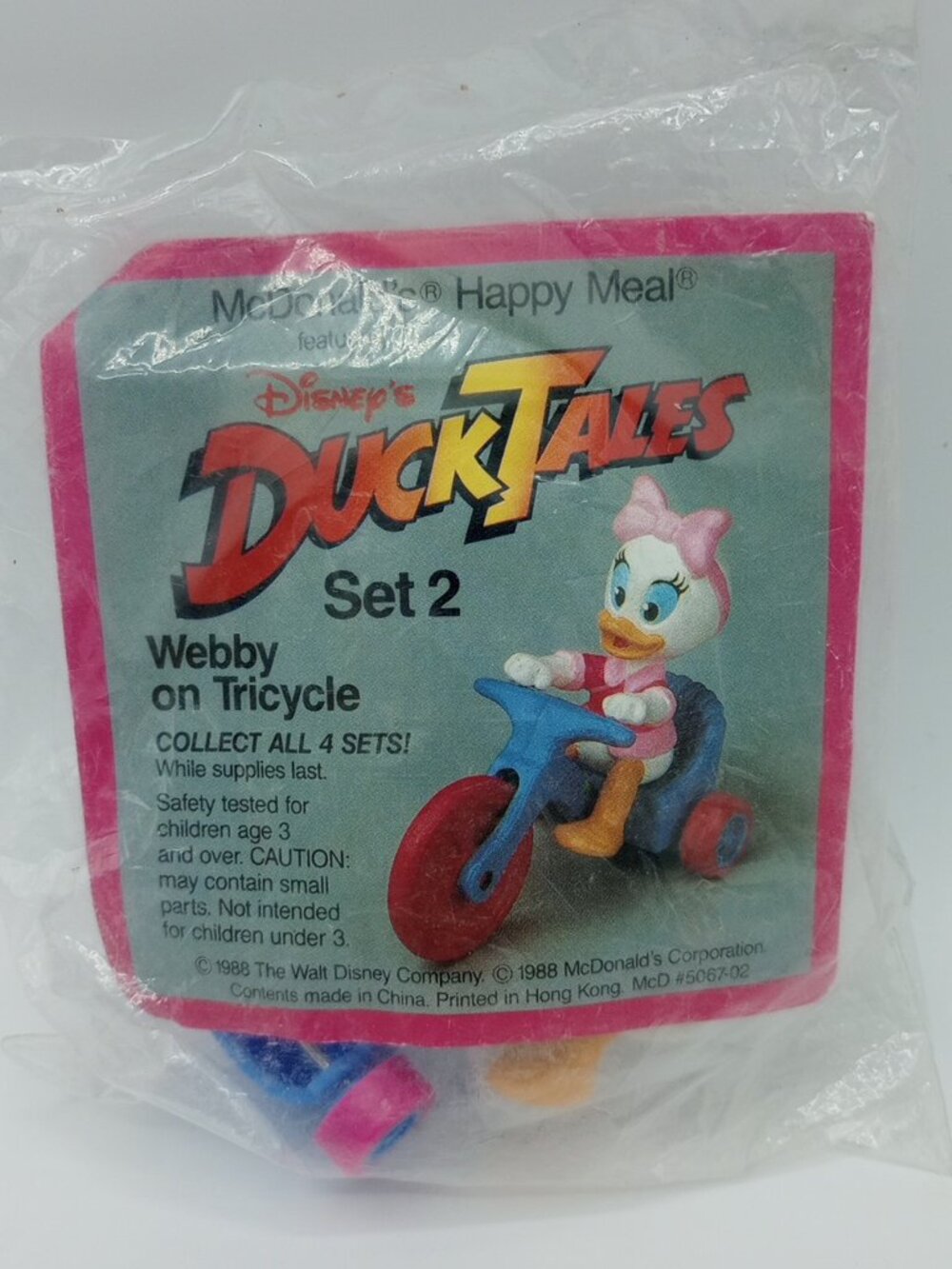 Vintage 1988 Sealed Disney's Duck Tales Webby Vanderquack Tricycle #2 McDonald's